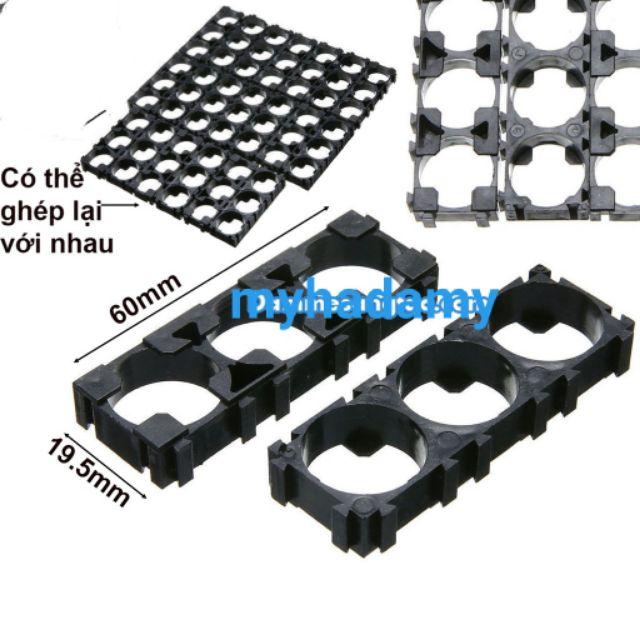 Bộ 10 cái đế 3 pin 18650, khung đế lắp ghép và cố định pin