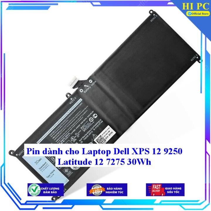 Pin dành cho Laptop Dell XPS 12 9250 Latitude 12 7275 30Wh - Hàng Nhập Khẩu