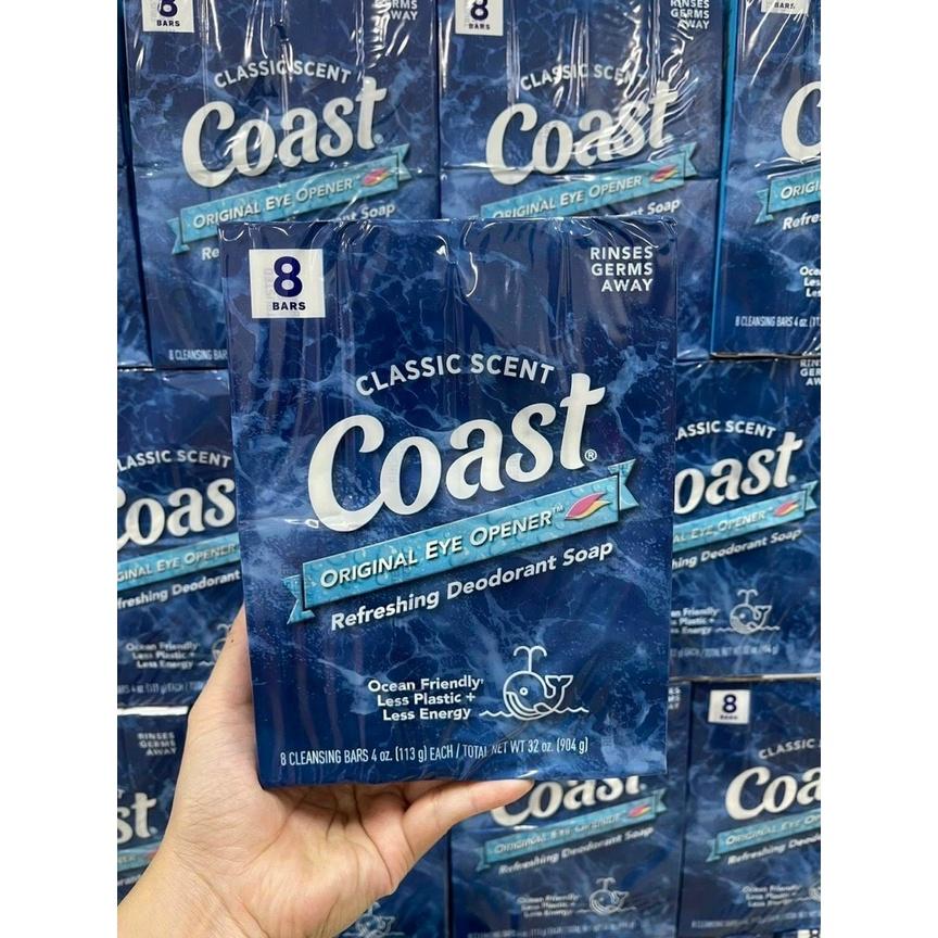 Xà Bông Cục Coast Mỹ Lốc 8 Cục - mẫu mới(113g/cục)