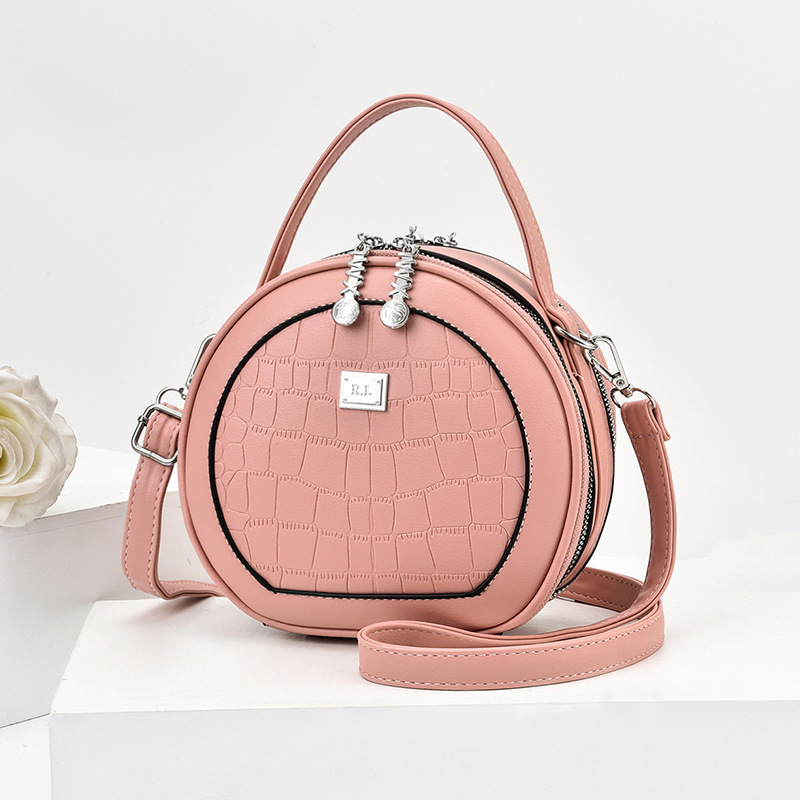 Túi Đeo Chéo Nữ, Túi Xách Tròn Thời Trang Sang Chảnh Chất Liệu Da Pu (17x19cm)