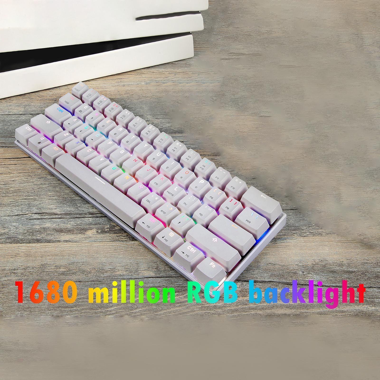 Mechanical Keyboard 61 Key ABS Plasic Classic Durable for Laptop Computer