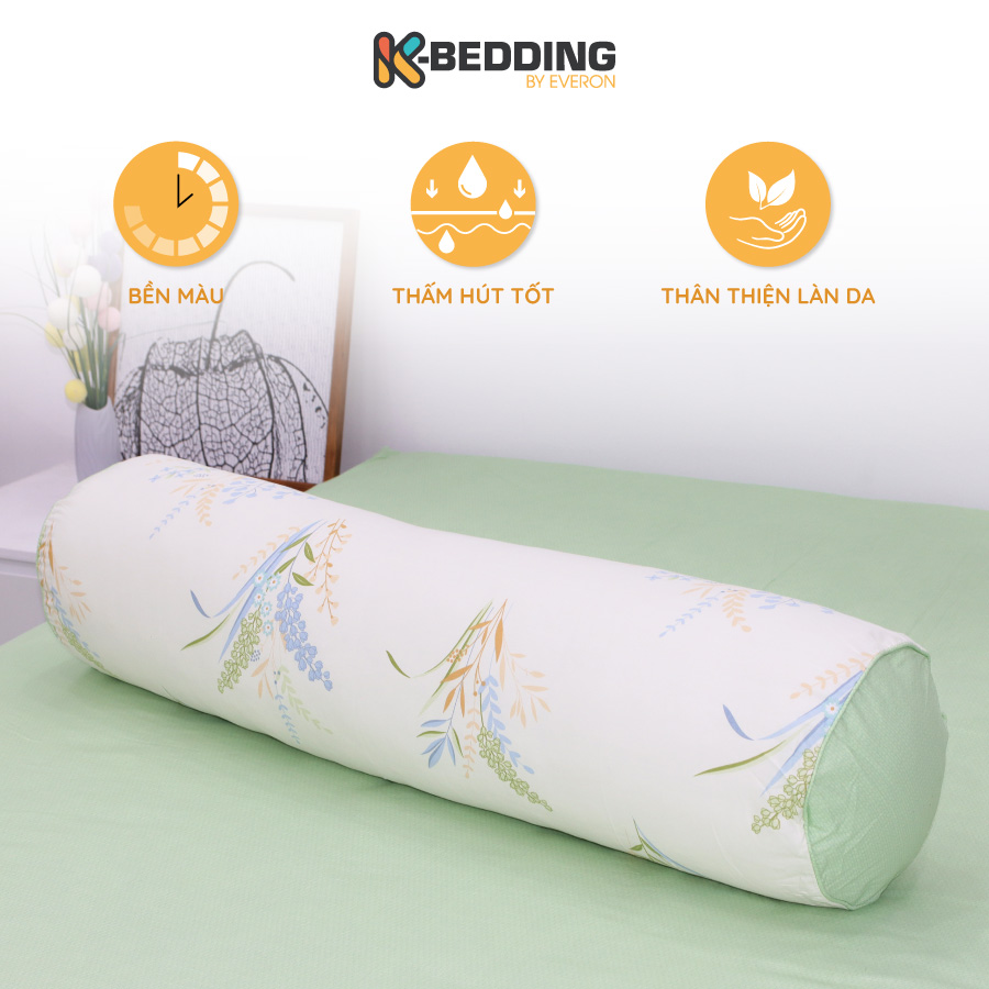 Vỏ Gối Ôm Cotton K - Bedding By Everon Kích Thước 80X100Cm - 1 Cái - Kcp307