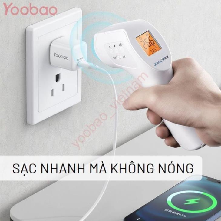 Củ Sạc Nhanh Cổng Type-C PD 20W Cho iPhone 12 / iPhone 12 Pro Max - YOOBAO RY-U62 - Hàng nhập khẩu