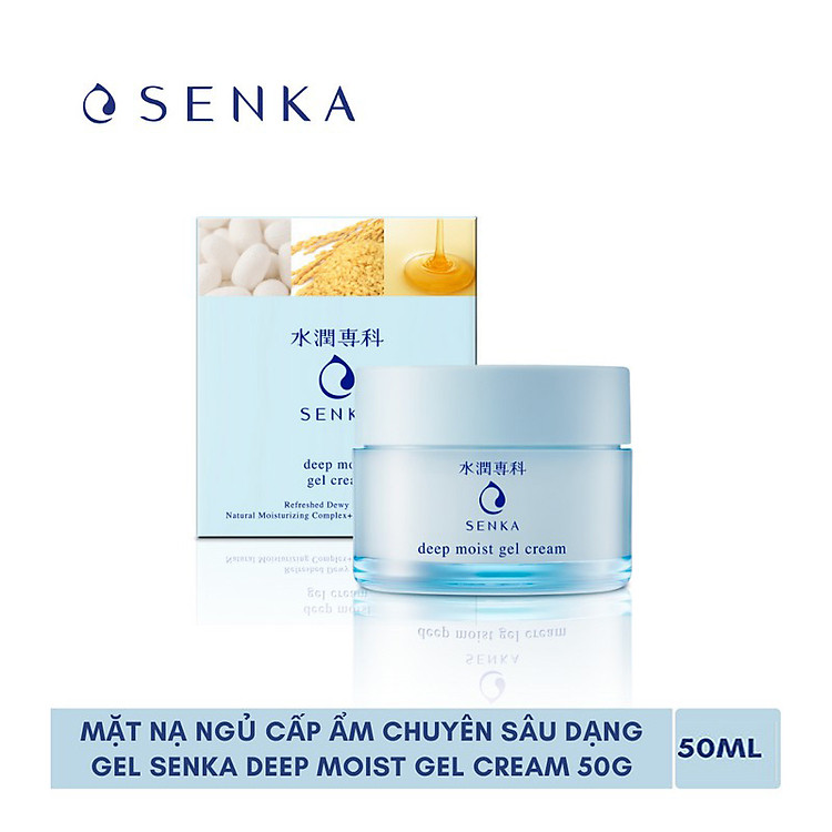 Mặt Nạ Ngủ Senka Cấp Ẩm Chuyên Sâu Dạng Gel Deep Moist Gel Cream 50g