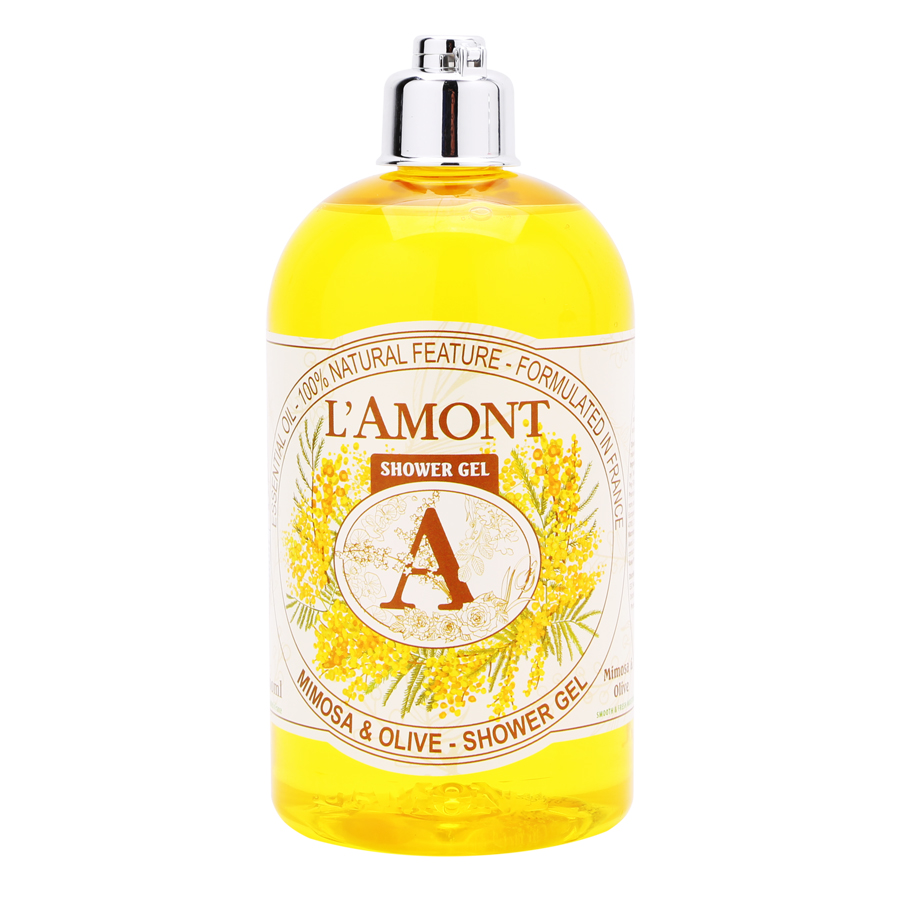 Combo Sữa Tắm L'amont En Provence Mimosa Shower Gel (Hương Dâu) +  Strawberry Shower Gel (Hương hoa Mimosa) 500ml/chai