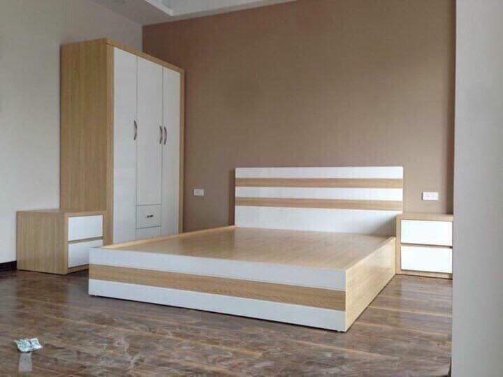 Giường gỗ công nghiệp MDF thiết kế đa năng1M6