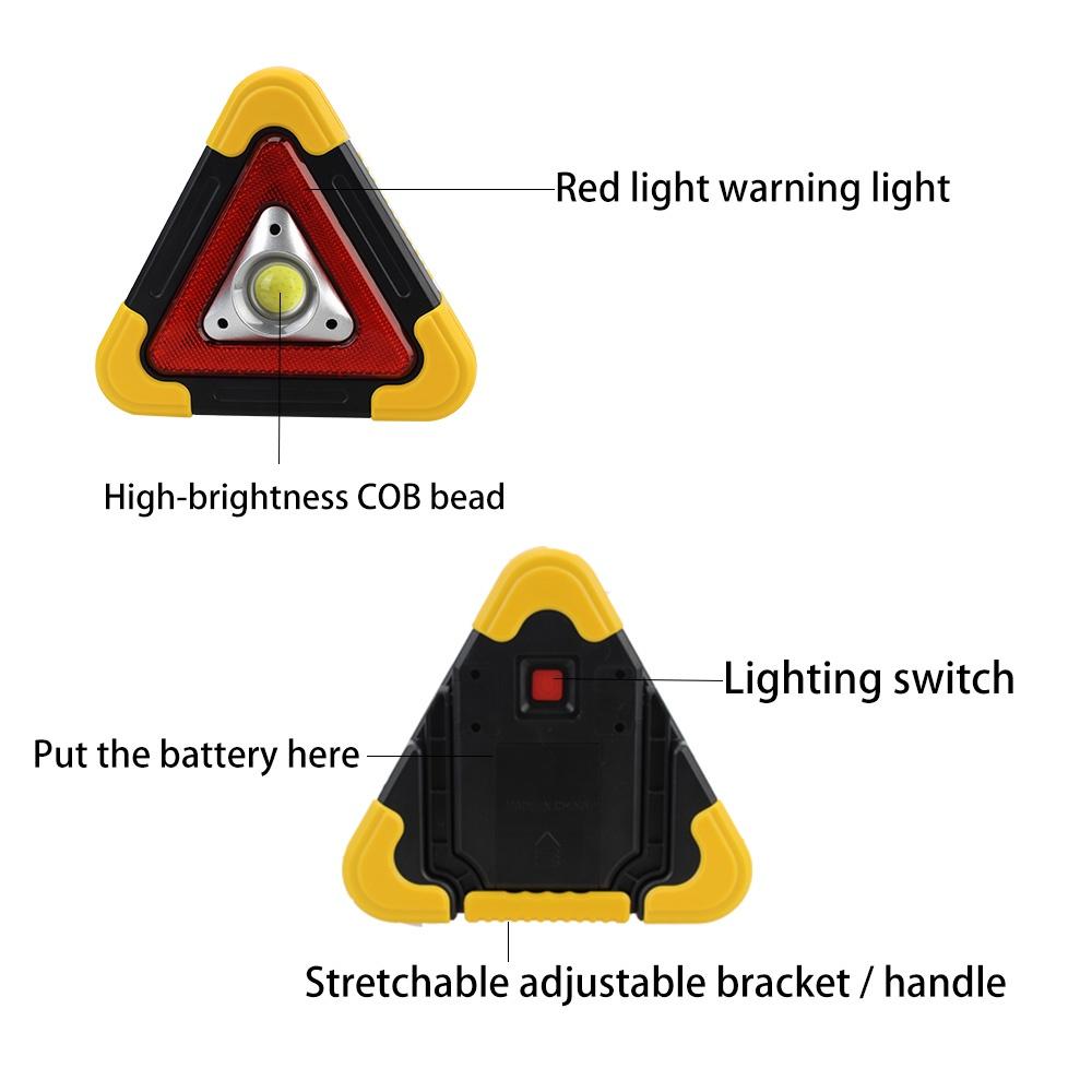 Đèn LED cảnh báo khẩn cấp hình tam giác di động tiện dụng cho xe hơi