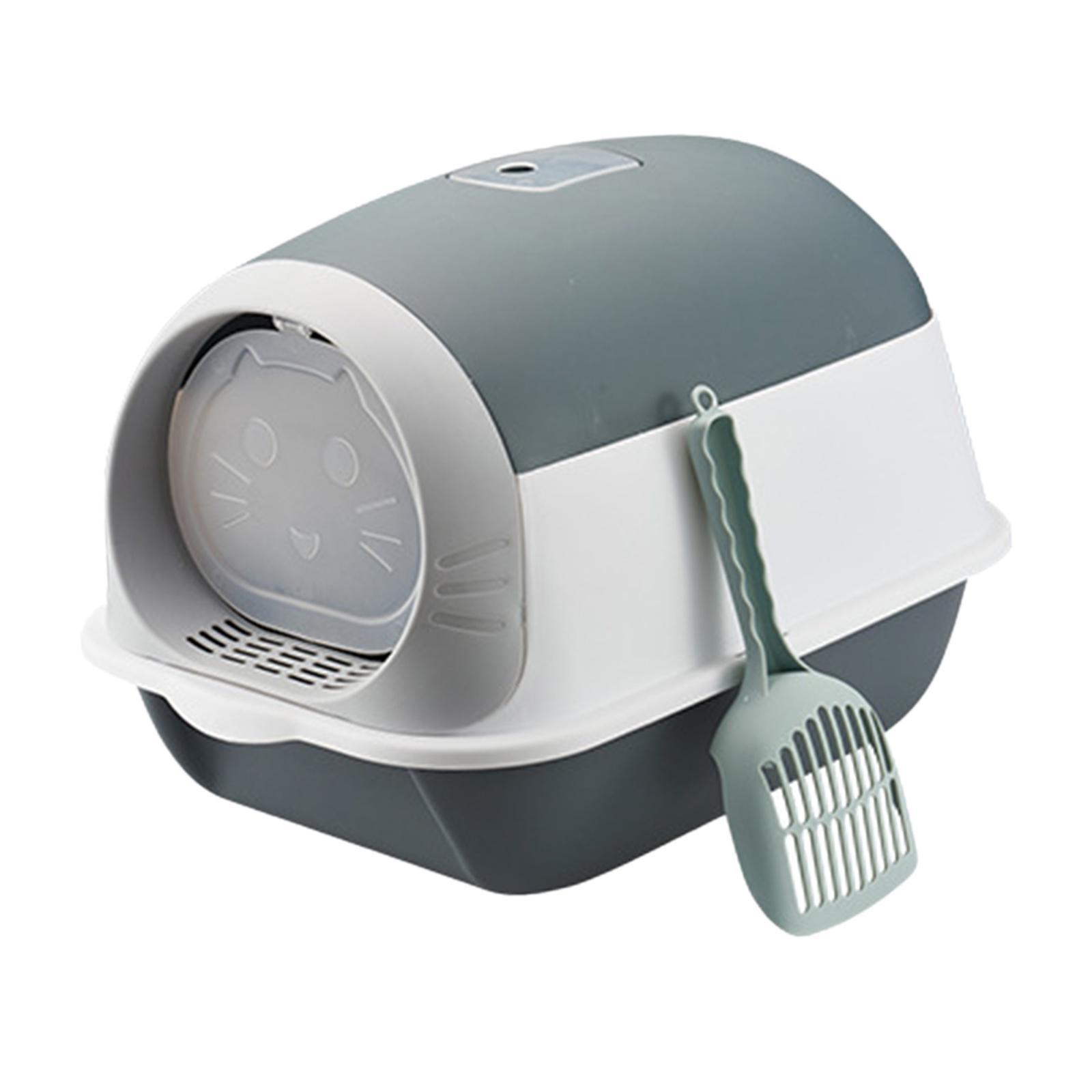 Fully Enclosed Cat Toilet for Indoor Cats Hooded Cat Litter Box Kitten Potty Bedpan Kitty Litter Pan Removable Pet Litter Box Pet Litter Tray