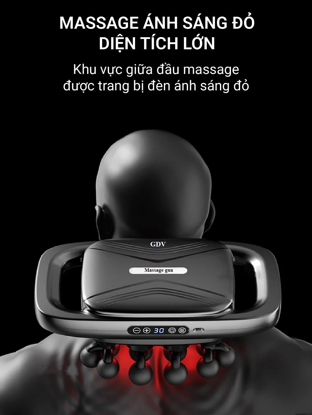 [Tặng củ sạc + cáp sạc] Máy Massage Toàn Thân Cầm Tay , Máy Mát Xa Đấm Lưng, Chân, Tay, Vai, Cổ 20 Đầu GDV S3C-20C - Hàng Chính Hãng