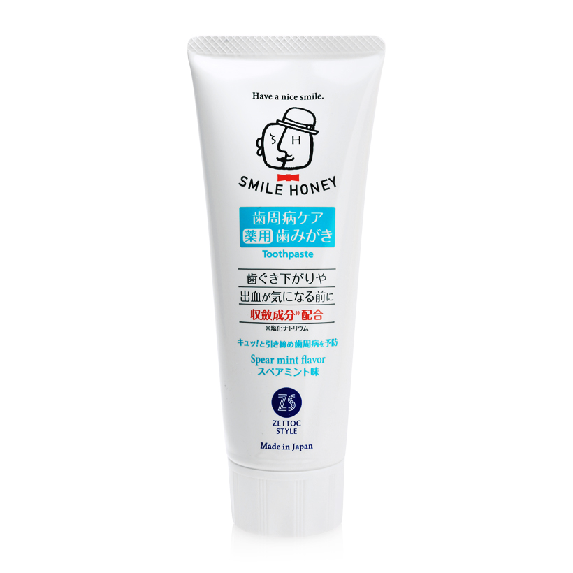 Kem đánh răng vị bạc hà Nippon Zettoc Smile Honey Spear Mint Flavor 120g