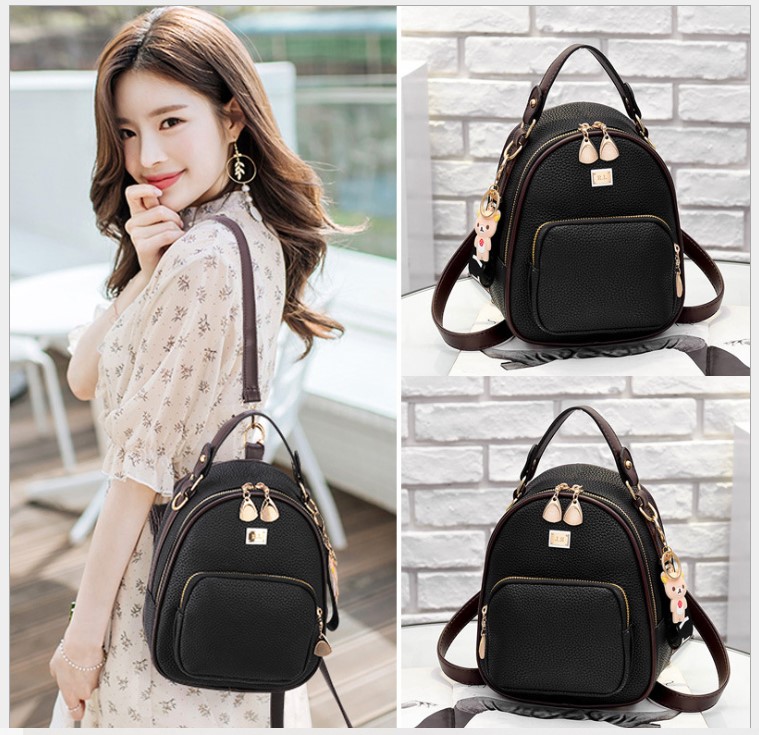 Balo mini da nữ thời trang chất dày đẹp đeo 2 kiểu, nhiều ngăn để đồ, phù hợp đi làm, đi chơi