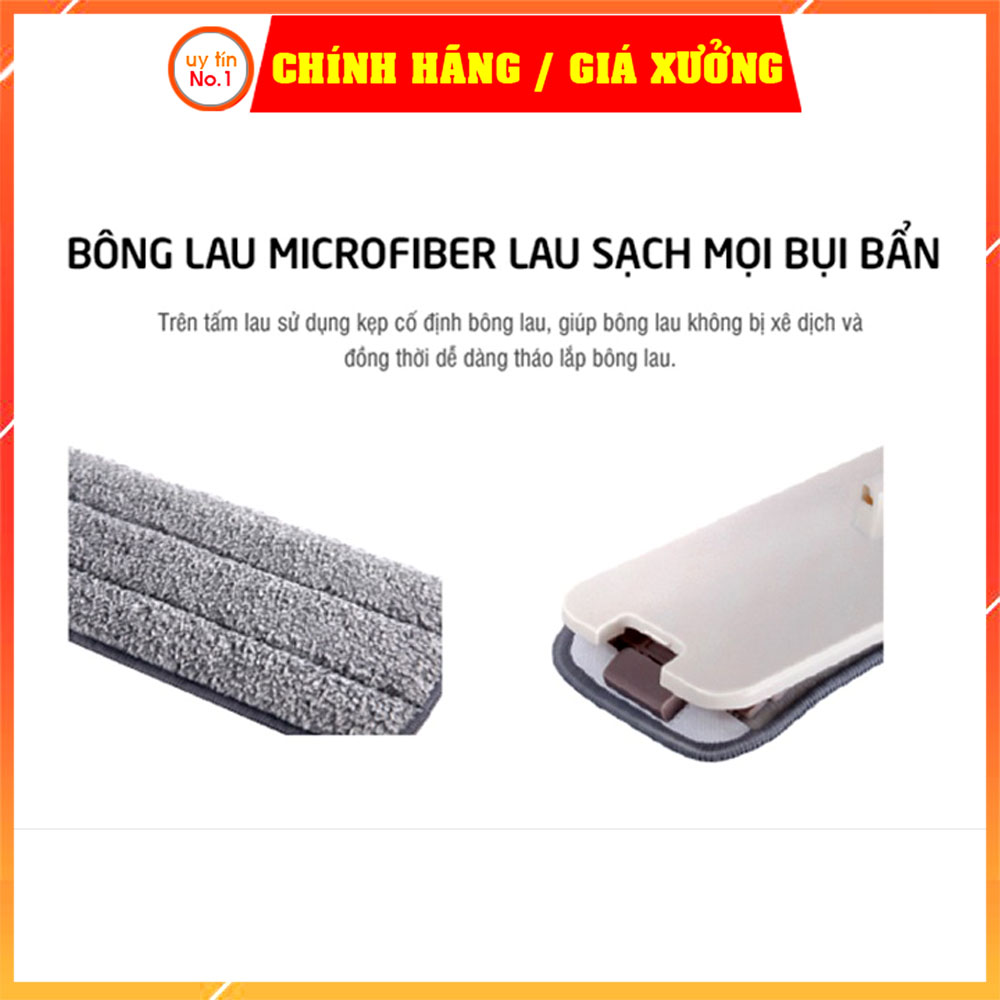 Cây lau nhà dạng xịt nước Lock&amp;Lock ETM472 chính hãng màu nâu kem