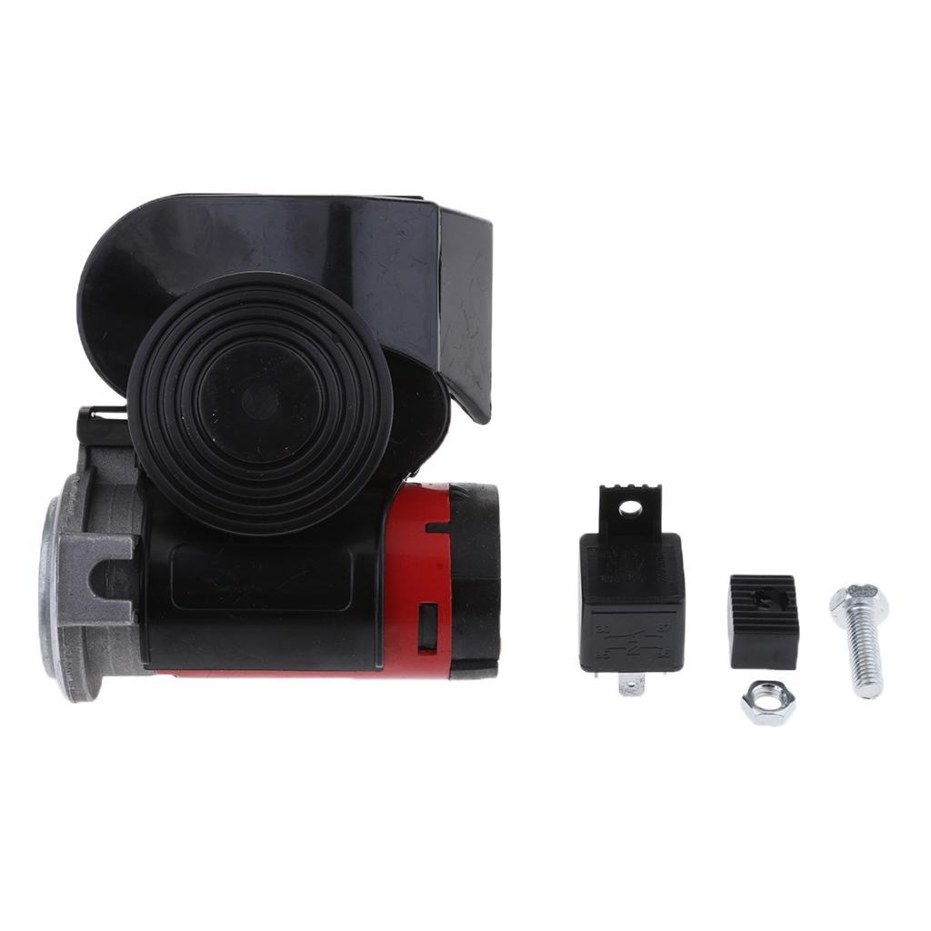 Universal 12V Loud 135db Electric Pump Air Horn for Car Truck Bus Train Red