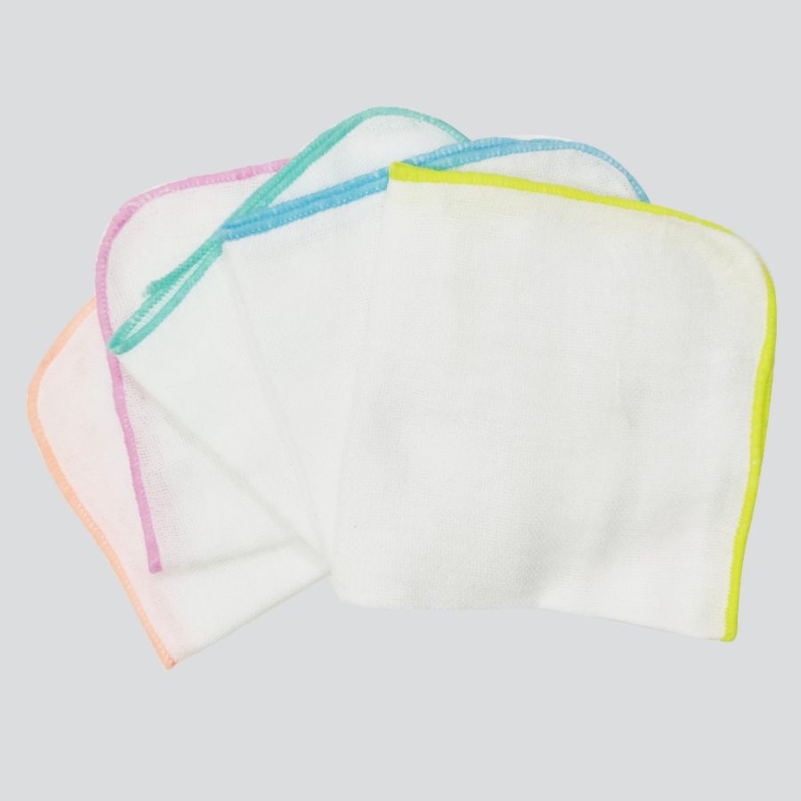 Khăn Sữa 4 Lớp Unmei Xuất Nhật Bịch 10 cái 25x25cm 100% Cotton mềm mại thấm hút tốt