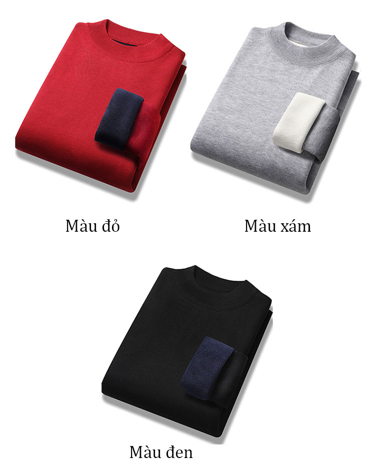 Áo len nam dài tay cổ tròn kiểu dáng Hàn Quốc phong cách trẻ trung ấn tượng - AOLEN.02