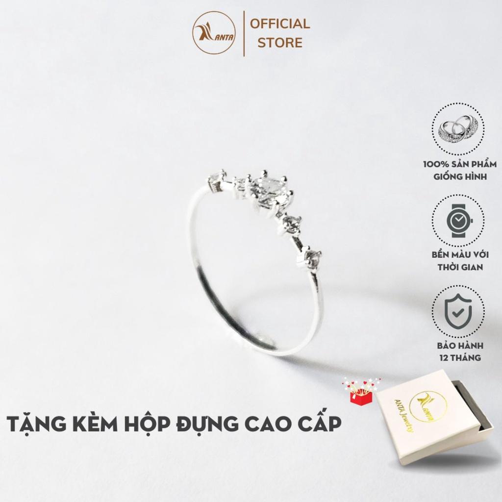 Nhẫn bạc nữ ANTA Jewelry Snow Princess đính đá ATJ9023