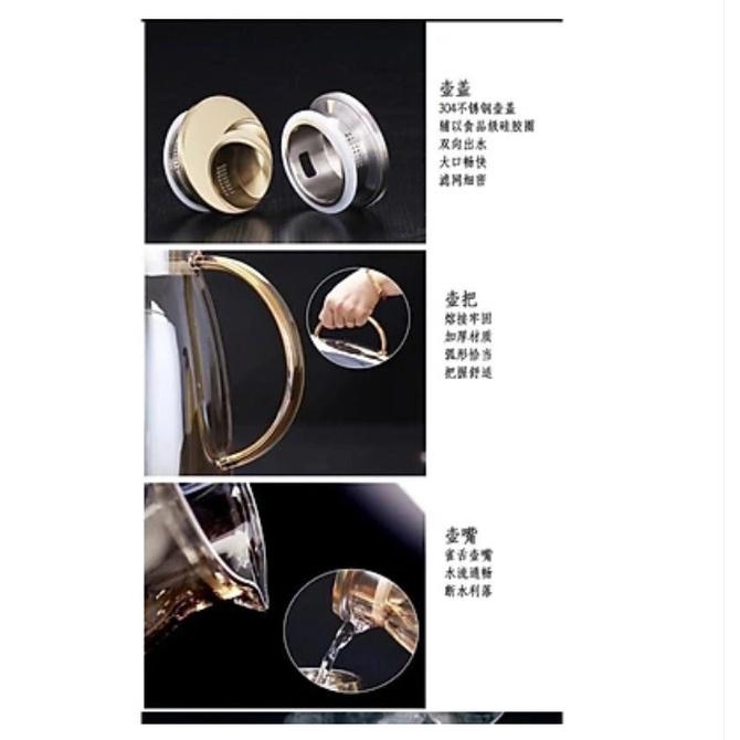 Bộ bình nước + 6 cốc thuỷ tinh đổi màu chịu nhiệt 1,8L cao cấp mẫu mới 2021_Màu ngẫu nhiên
