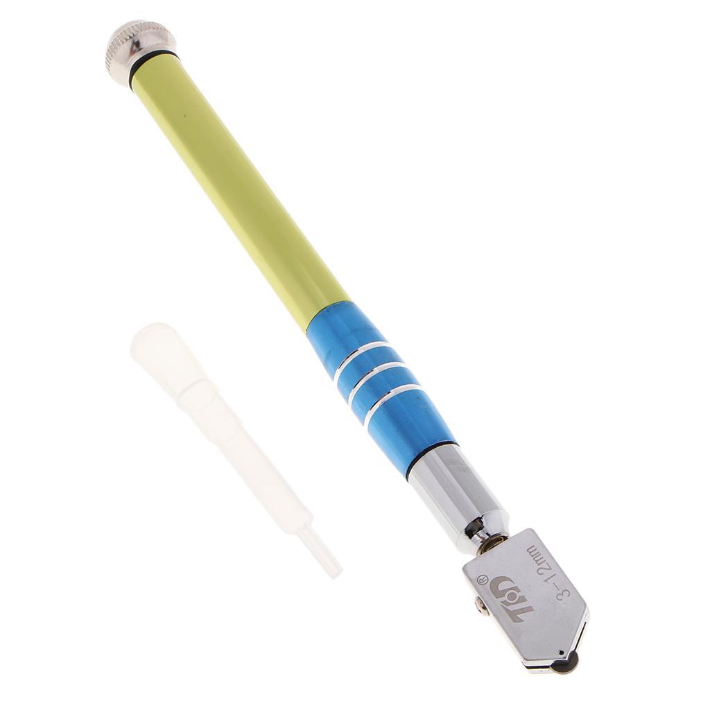 Stainless Steel Tiles Glass Cutter Tool Oil Filled Lubricated Hardened Steel Cutting Wheel Stained Glass Cutting Tool