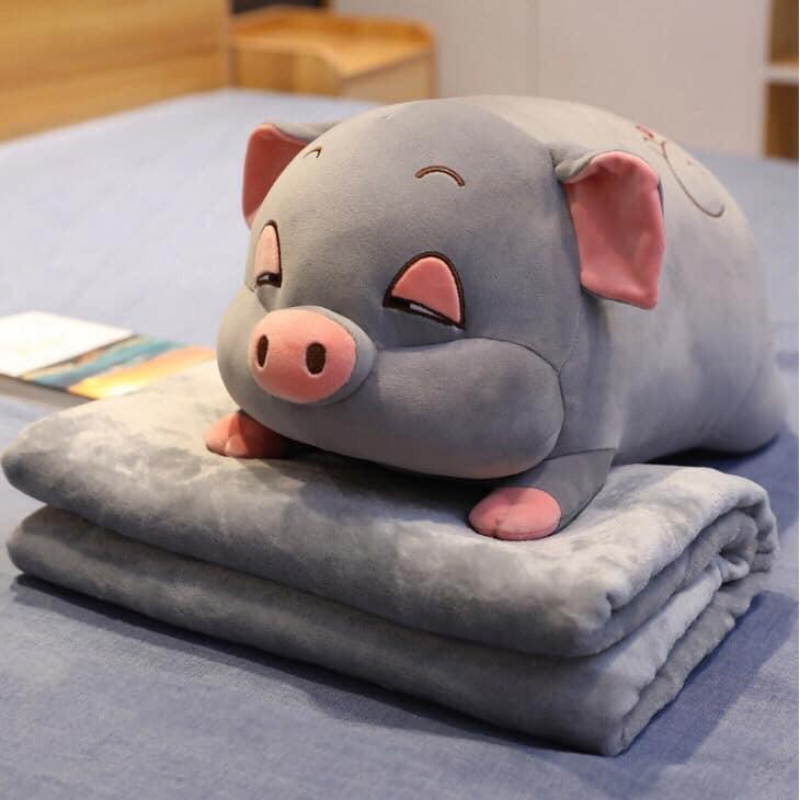 Chăn gối 2in1 hình heo