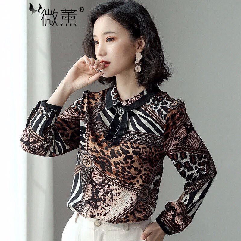 Áo sơ mi nữ kèm phụ kiện nơ