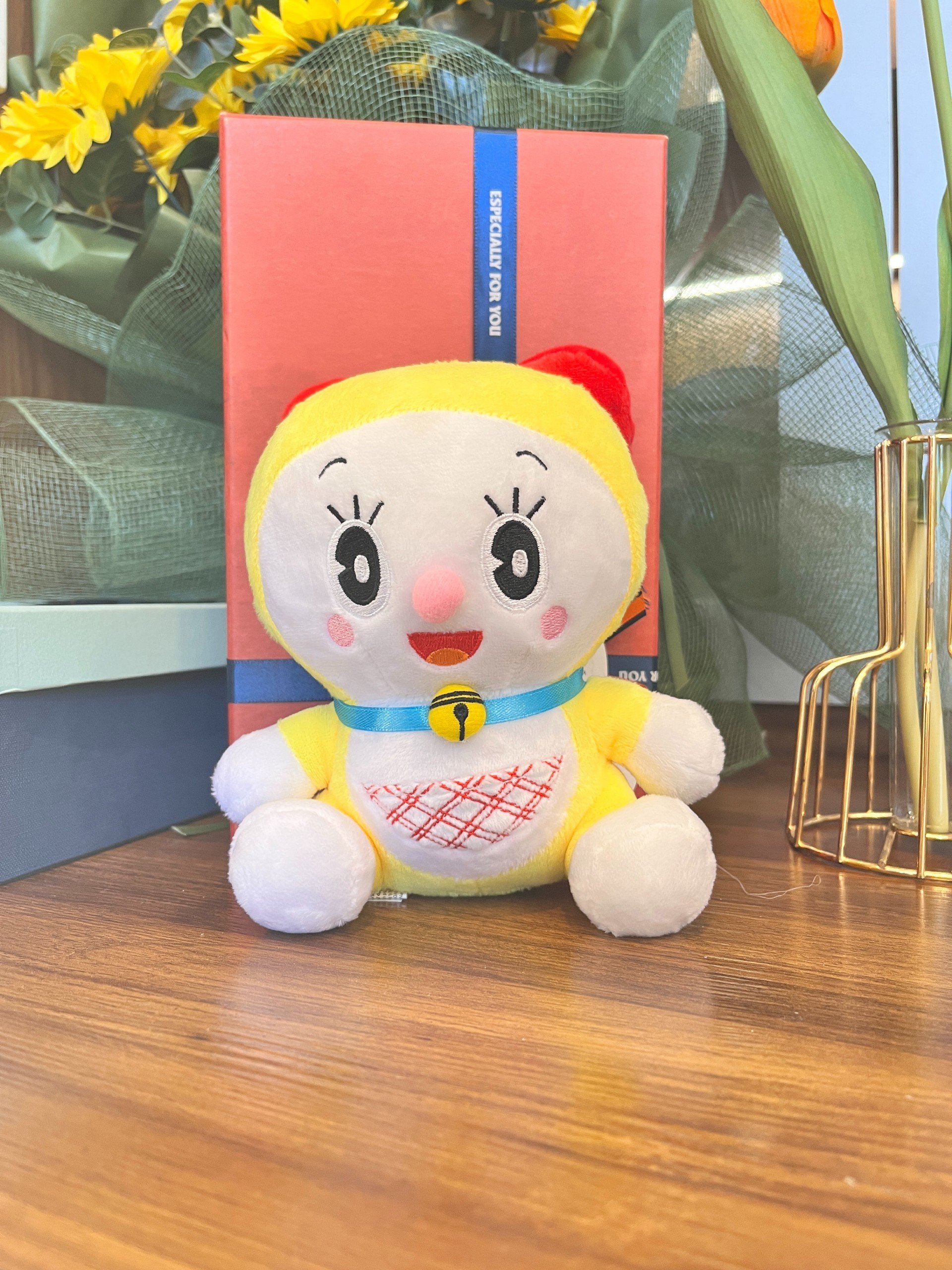 Gấu bông Dorami, Gấu bông nhỏ, Quà tặng đáng yêu cho bé, Thú bông Dorami size S cao 17cm  - Sản Phẩm Có Bản Quyền, Phân Phối Bởi Teenbox