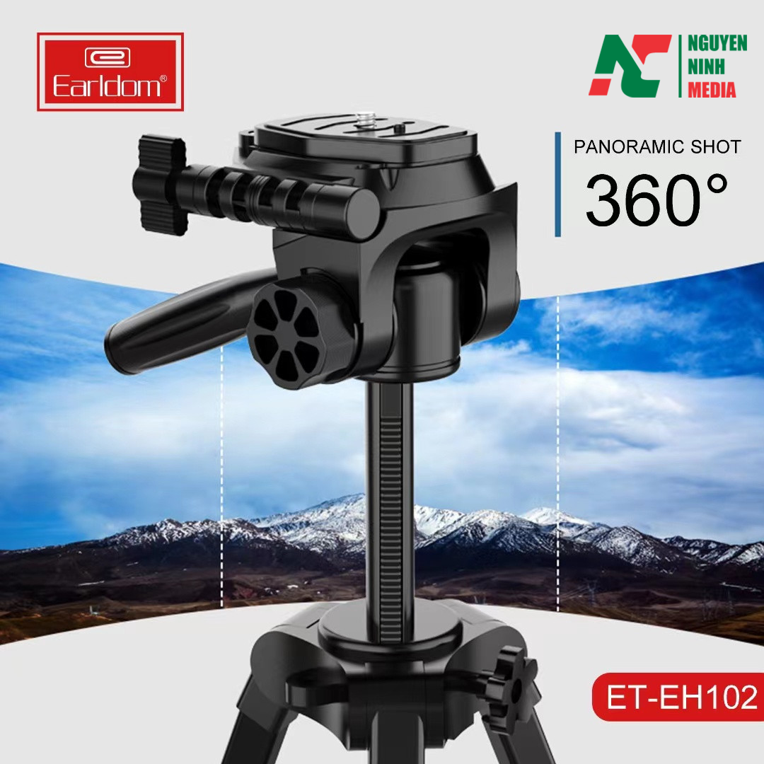 Tripod Máy Ảnh 3 Chân Cao Cấp Earldom ET- EH102 - Hàng Chính Hãng