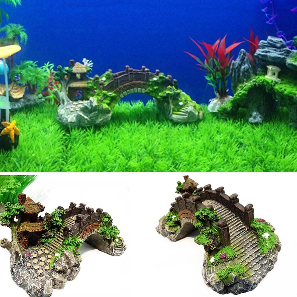 Cây Cầu Tiểu Cảnh Tráng Trí Bể Cá Dễ Thương Đẹp Mắt