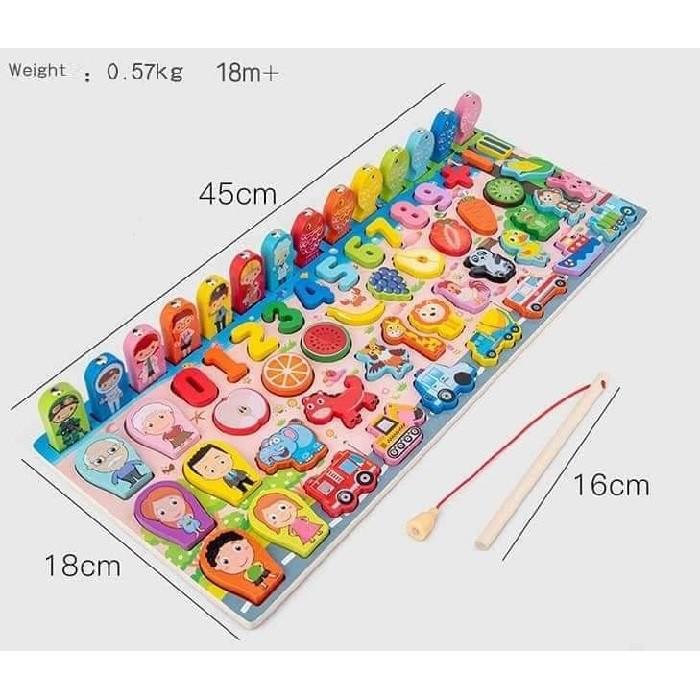 Bộ đồ chơi câu cá và ghép số