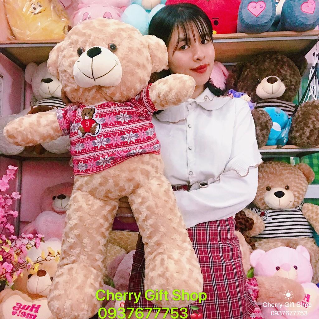 Gấu Bông Teddy Áo Thun Cao Cấp 90cm Ảnh Shop Chụp