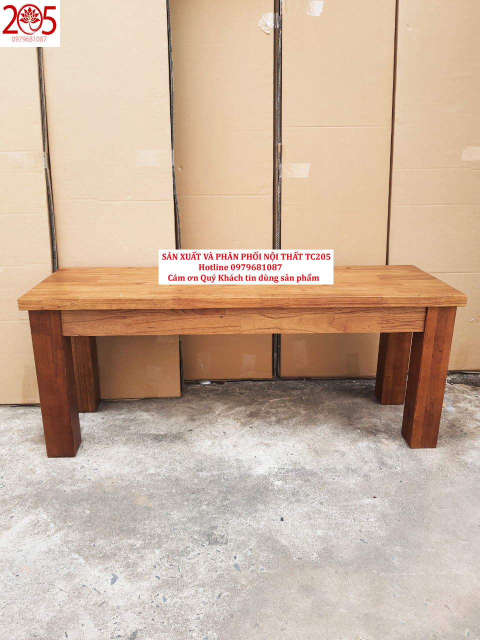 BĂNG GHẾ DÀI 1M1 - 205 TC Croll Wooden Bench