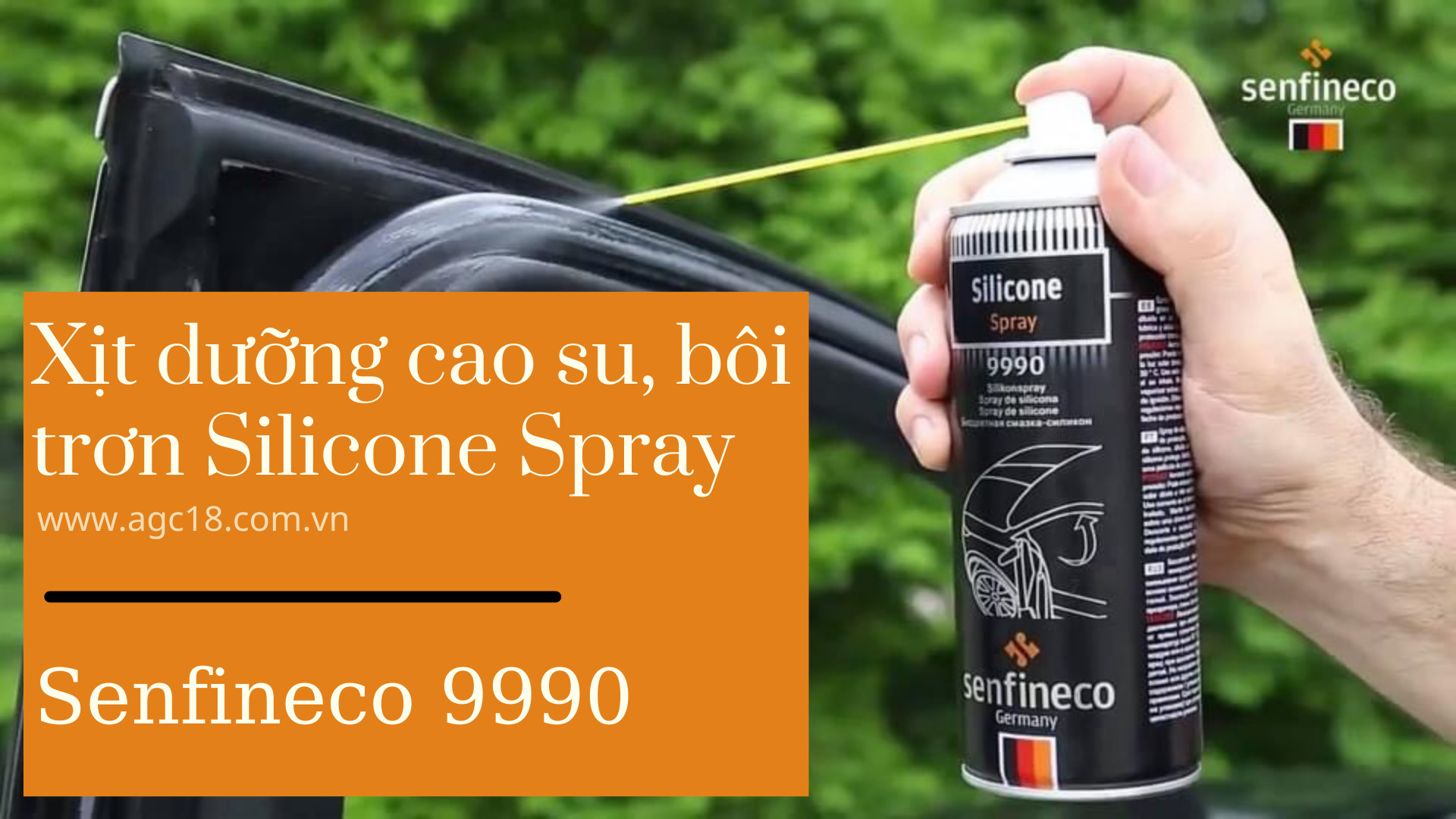 Xịt dưỡng cao su, bôi trơn Silicone Spray Senfineco 9990 - 450ml