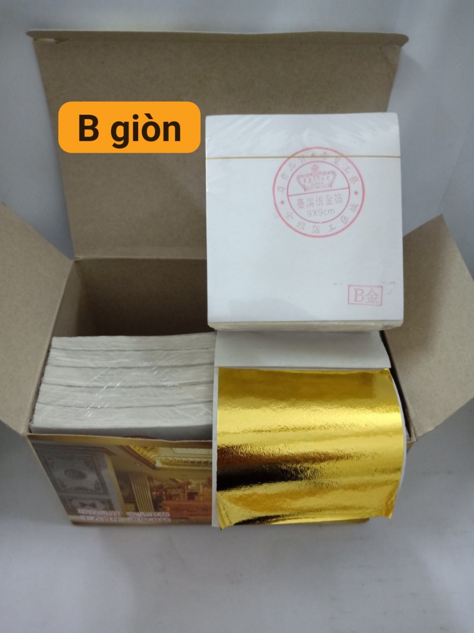 2000 LÁ VÀNG ĐẾ VƯƠNG ĐÀI LOAN KHỔ 9CM X 9CM CHUYÊN DÁT VÀNG ĐỒ T HỜ, TƯỢNG PHẬT, PHÀO CHỈ, TRANG TRÍ NHÀ CỬA