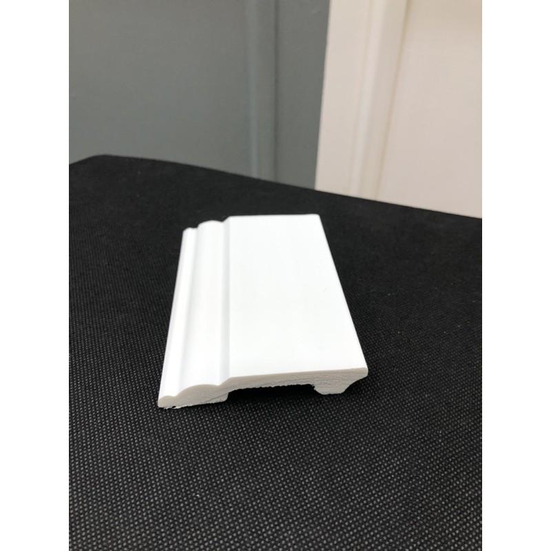 Phào chân tường nhựa composite trắng bản 8cm thanh dài 2m4