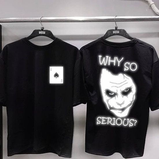 Áo Thun Nam_ Nữ Phản Quang In hình JOKER , áo chất, đi đêm, đi phượt bao ngầu, nhìn đã mắt