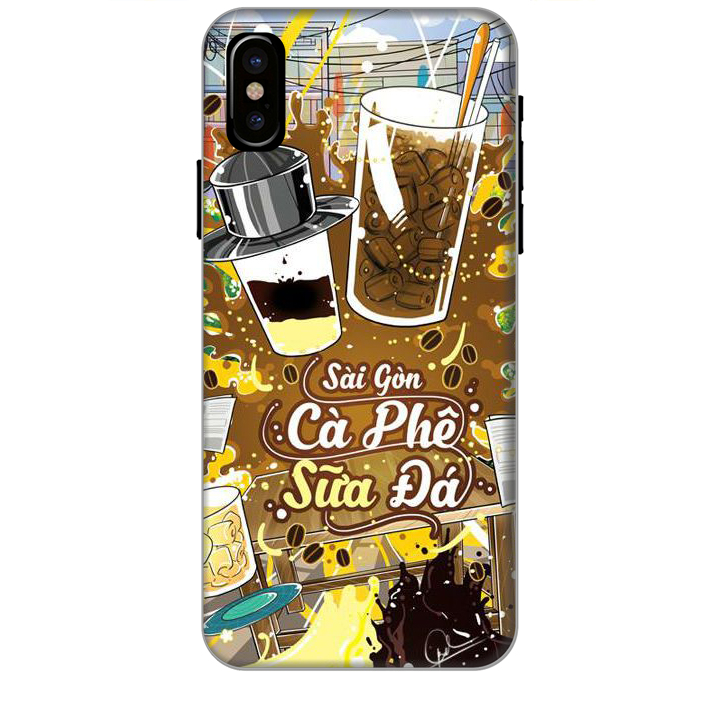 Ốp lưng dành cho điện thoại IPHONE XS Hình Sài Gòn Cafe Sữa Đá - Hàng chính hãng