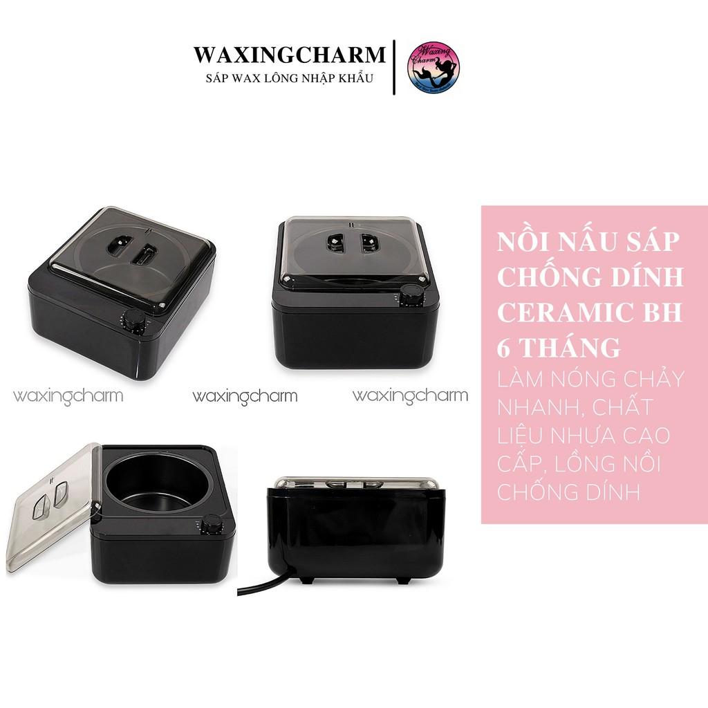 Combo Máy Nấu Sáp Chống Dính 100gr Sáp Wax Lông Nóng Dành Cho Nách, Body, Bikini và 50ml Mỡ Trăn Giúp Tẩy Lông Triệt Lôn