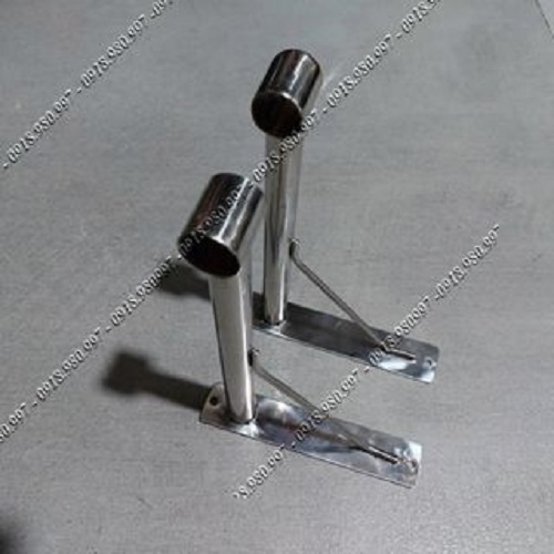 Bát inox bắt tường treo màng rèm cửa, chân đỡ ống, chụp inox gắn ống treo quần áo