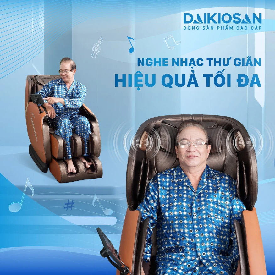 Ghế Massage Daikiosan DKGM-00002 Chế Độ Không Trọng Lực, Công Nghệ AI, Scan Cơ Thể, 3D Massage