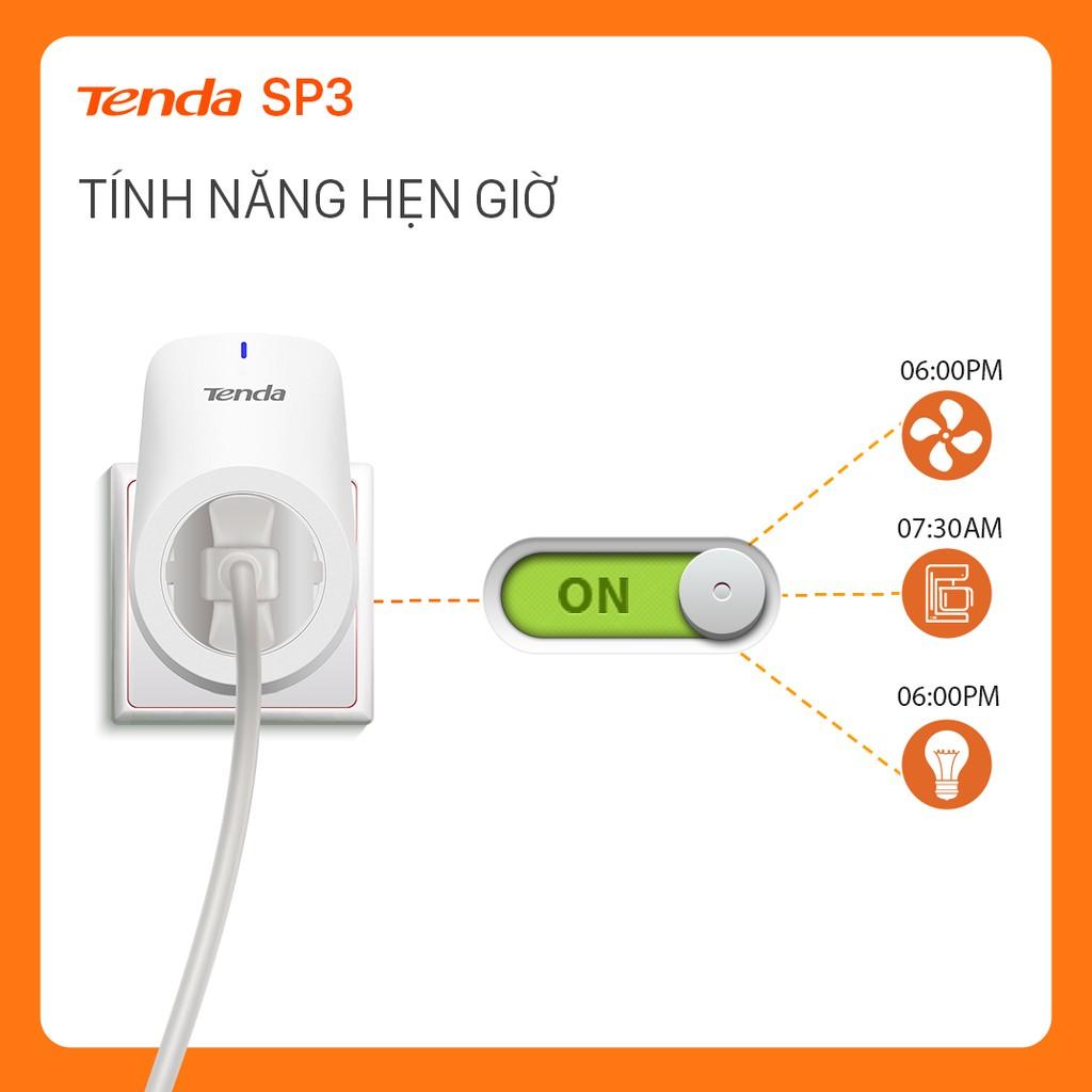 Tenda Ổ cắm điện Wi-fi thông minh điều khiển từ xa SP3 - Hãng phân phối chính thức