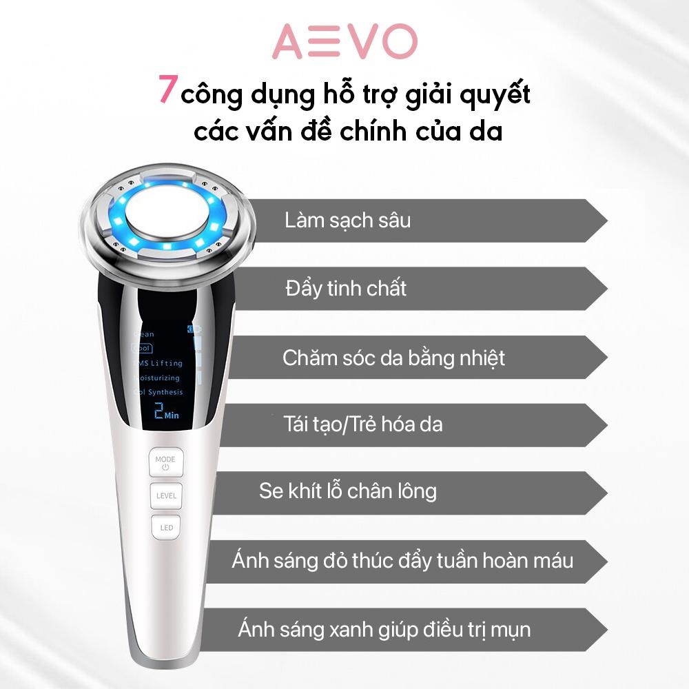 Máy chăm sóc da AEVO Hot & Cold 7 in 1 giúp chống lão hóa, mụn đầu đen, se khít lỗ chân lông, nâng cơ khoá ẩm