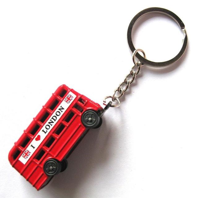 Dây móc khóa hình xe buýt London màu đỏ