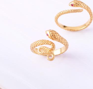 Nhẫn bạc nữ rắn đuôi xoắn Gix Jewel N38