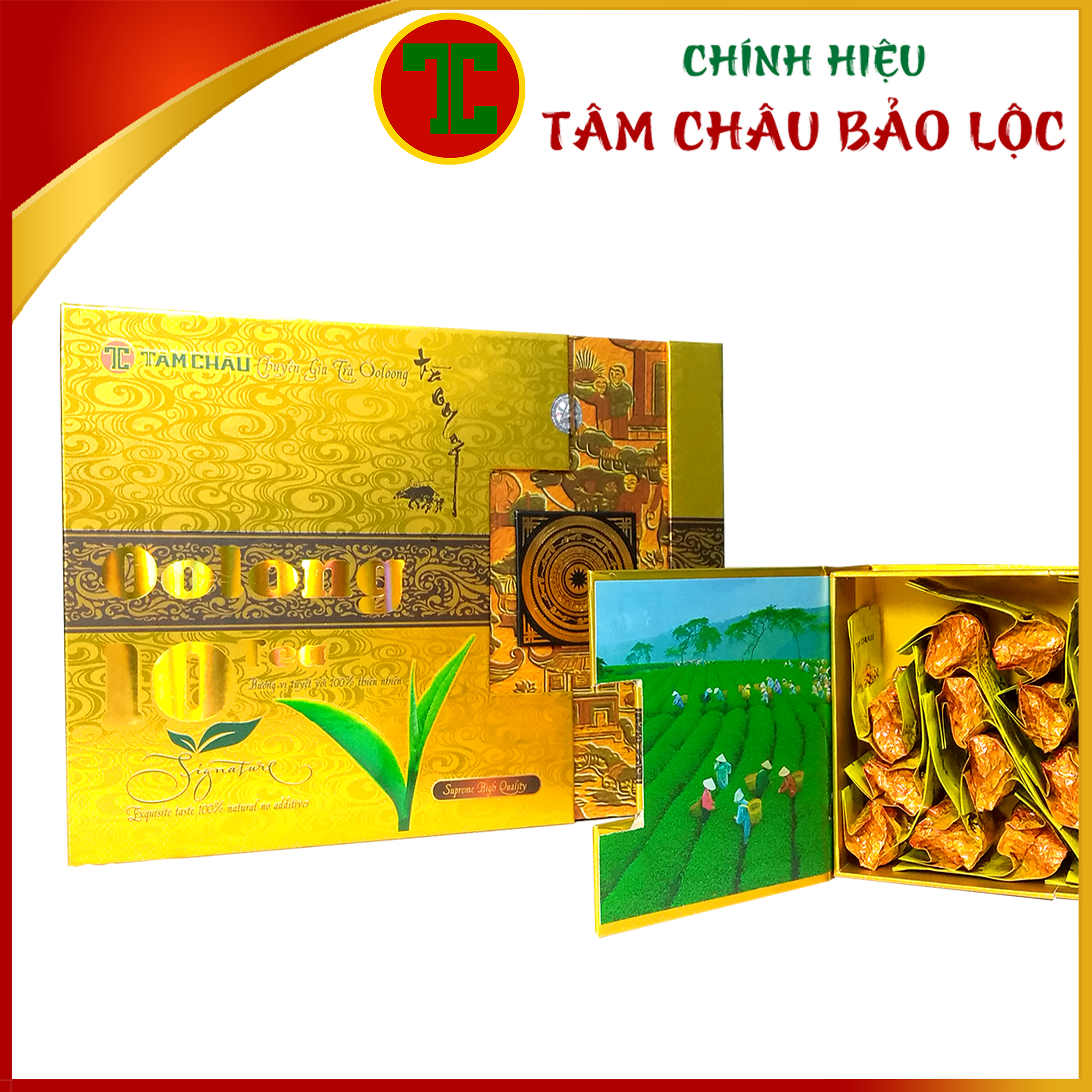 [TÂM CHÂU] Hộp Trà Biếu Oolong 10 Tea Sang Trọng 320G