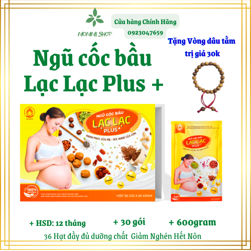COMBO 2 HỘP Ngũ cốc bầu Lạc Lạc plus hộp 30 gói/600gram- Tặng quà cho bé
