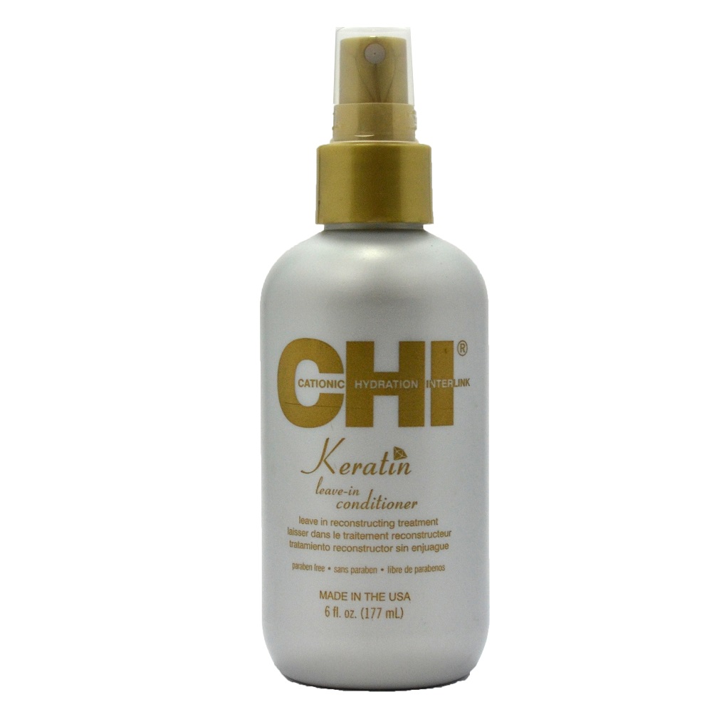 Xịt xả khô CHI Keratin Leave-In Conditioner cho tóc khô xơ hư tổn 177ml - Chính hãng Mỹ