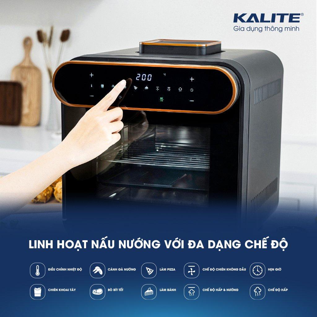 Nồi chiên hơi nước Kalite Steam Pro dung tích 15L chiên hấp không dầu đa năng, Hàng Chính Hãng