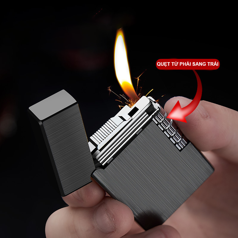 Bật Lửa Dupont Vân Xước Kim Loại – Xài Gas