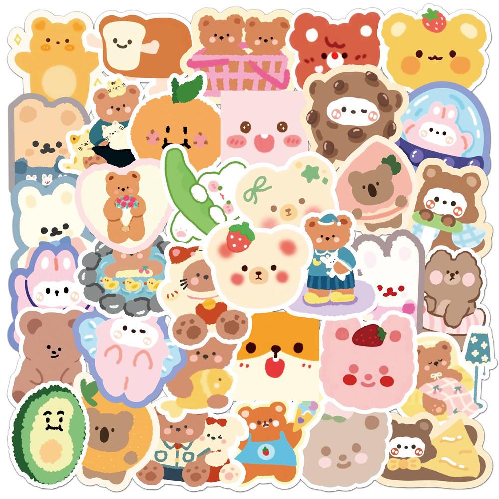 Sticker GẤU BYUNNIE BOO hoạt hình cute trang trí mũ bảo hiểm,guitar,ukulele,điện thoại,sổ tay,laptop-mẫu S162