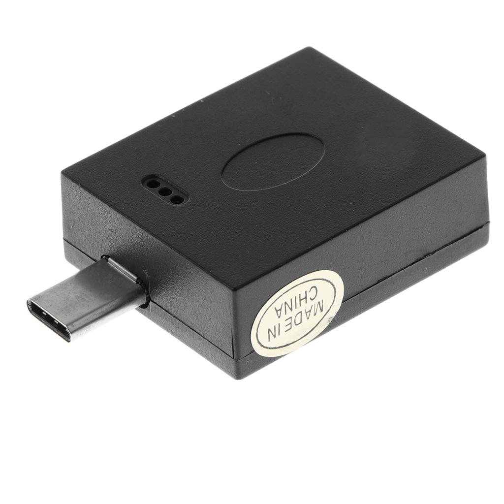 Type-C Male to USB 2.0 Female OTG Adapter with 3.5mm Female Digital Audio Output Speaker Port Converter Adapter.