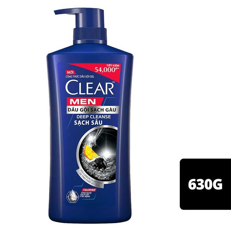 Dầu Gội Nam Clear Men Than Hoat Tinh Sạch Sâu 630g – 8934868152804